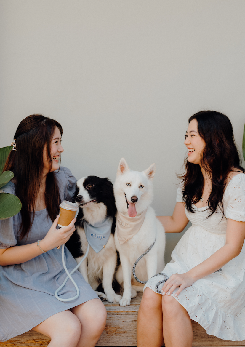 Cream Linen Dog Bandana