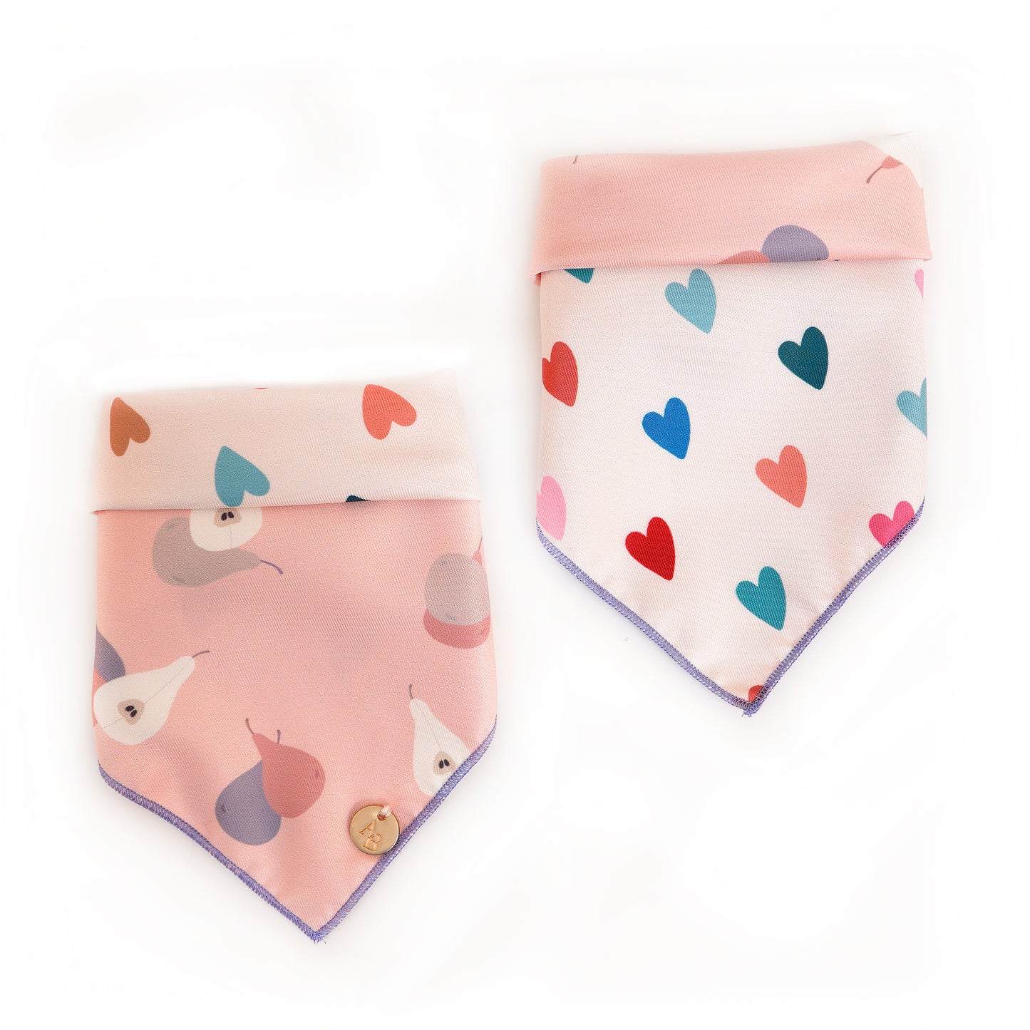 Anjou Reversible Bandana (Pear/Hearts)