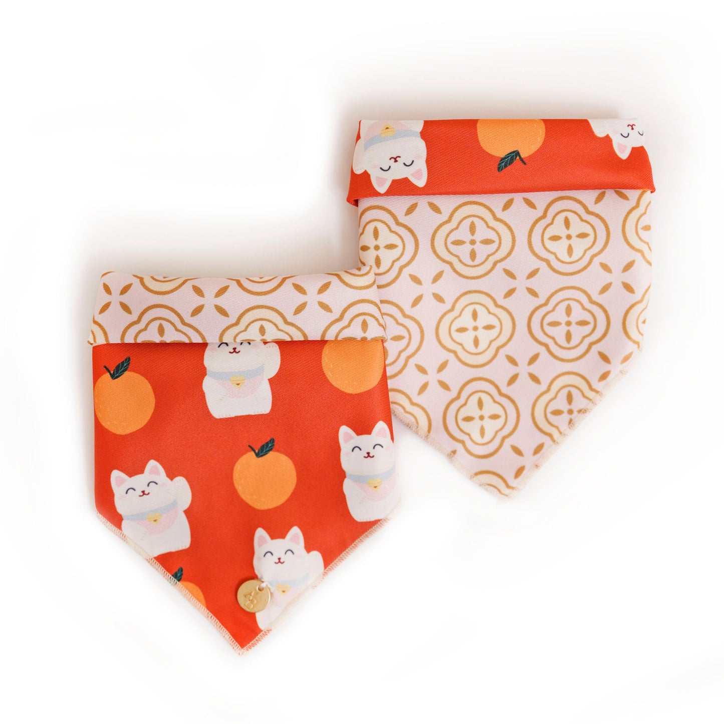 Fortune Cat Reversible Dog Bandana