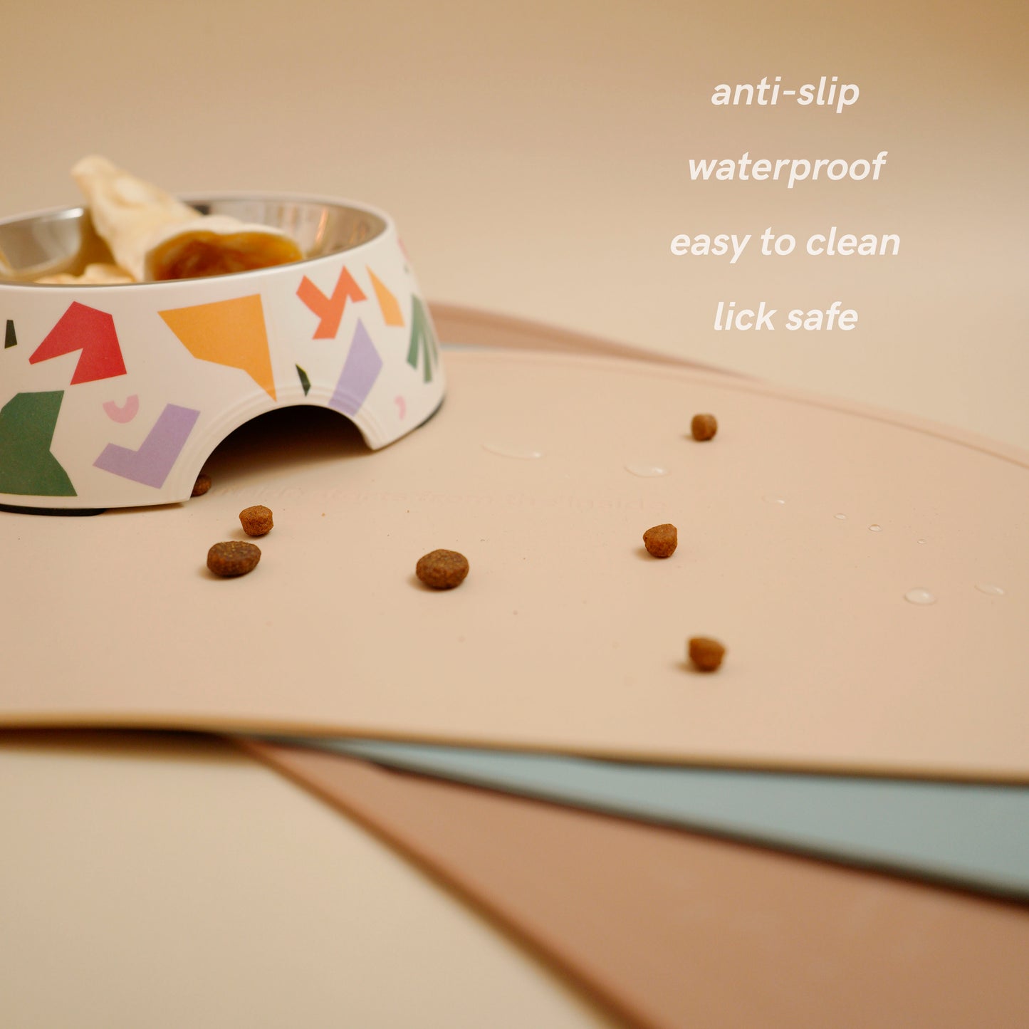 AB Dog Feeding Mat (Cream)
