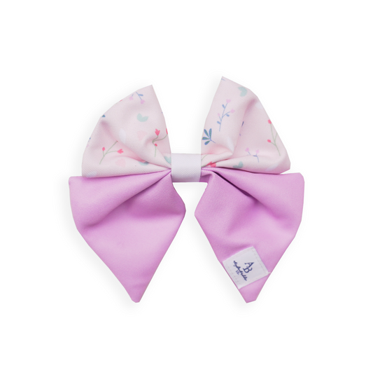 Pink Blossom Dog Sailor Bow Tie