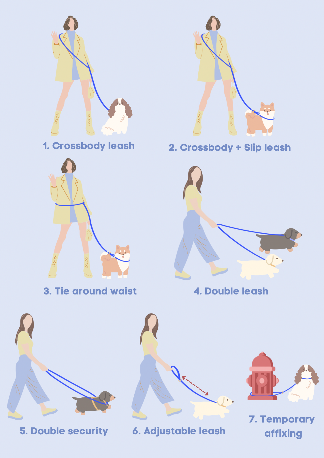 LAVENDER Dog Hands-Free Leash